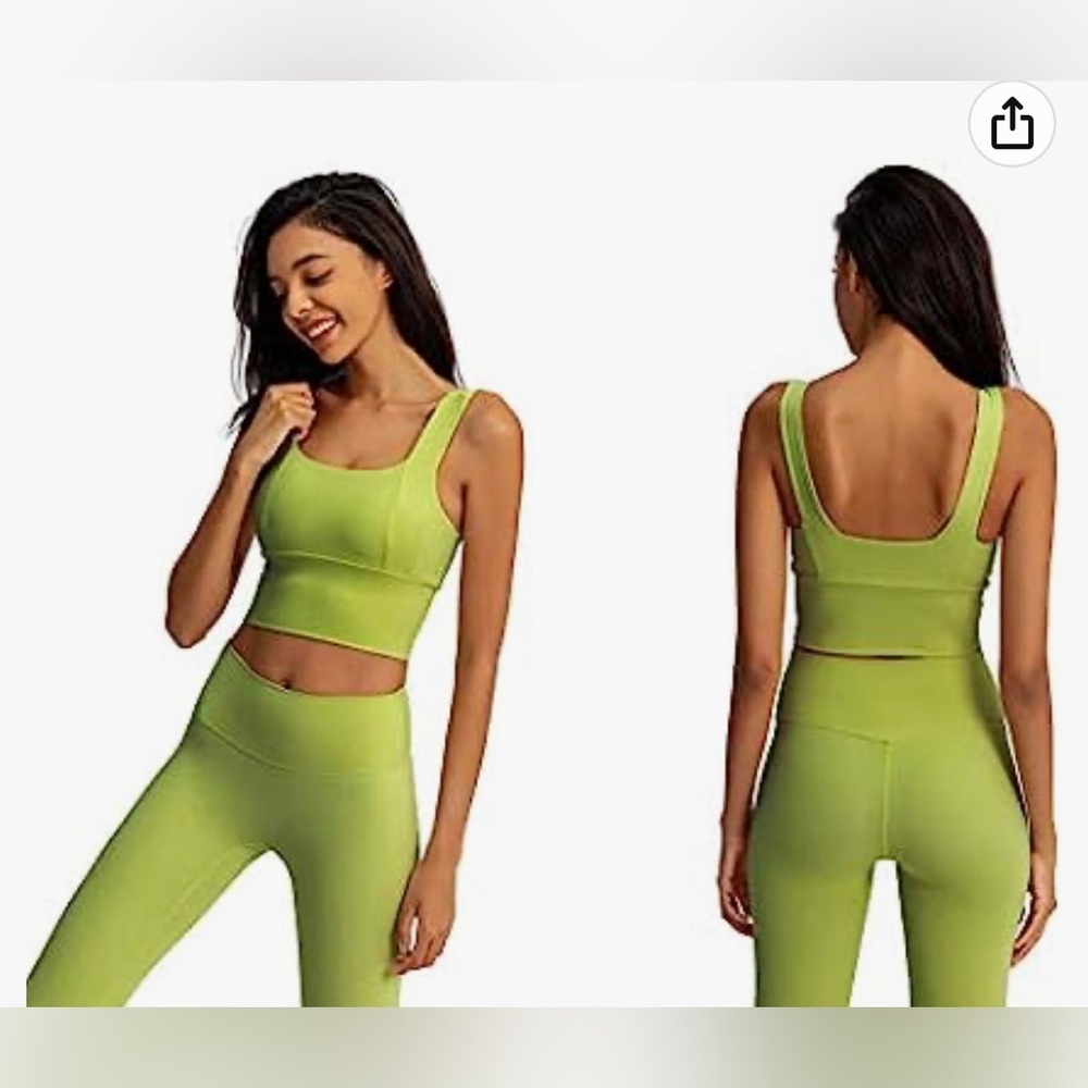 Bontierie Black Sports Bra Cropped Tank Top ( size S )